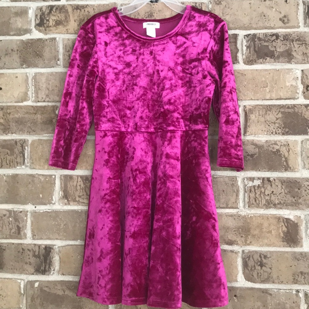 Forever 21 pink velvet dress
